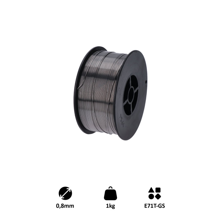 Drát svařovací FLUX 0.8 mm, 1 kg (MIG (Flux/FCAW))