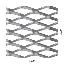 Tahokov Al, kosočtvercové oko, můstek: 11 mm, 1000x2000x1.5 mm