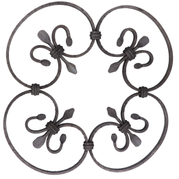 Kovářský ornament (H 380 x L 380 mm), 10 x 5 mm
