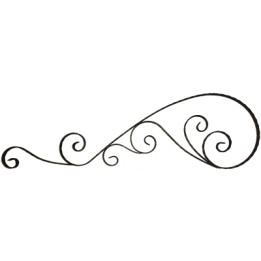 Kovářský ornament (H 1260 x L 390 mm), 25 x 5 mm