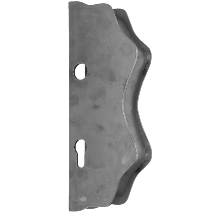Kazetová sestava pro branku 250x95x40 mm (ZM90/80), otvor pro kliku Ø19,5 mm, na profil 40x40 mm, hladká