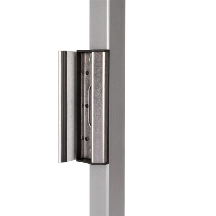 Nastavitelná dorazová lišta LOCINOX® SAKL QF2 pro křídlové brány (pro profil 40 až 60 mm, bez povrchové úpravy)