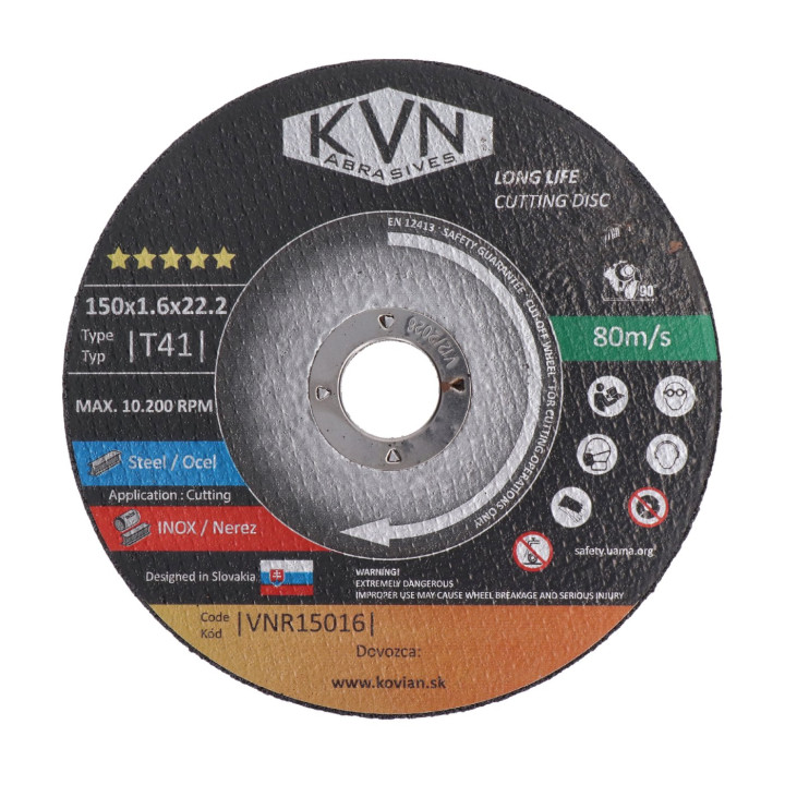 Řezný kotouč na nerez 150 x 1,6 x 22,2 mm