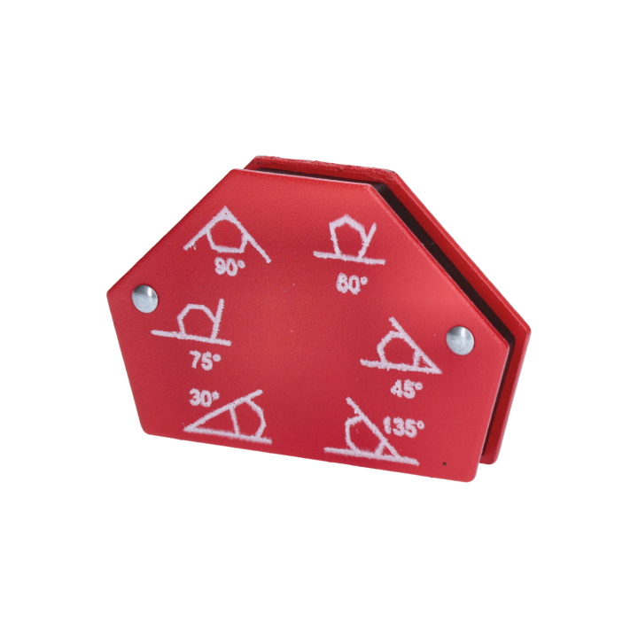 Svařovací magnet / magnetický úhelník pro svařování, zatížení 12 kg, měřící úhly: 30°, 45°, 60°, 75°, 90°, 105°, 135°