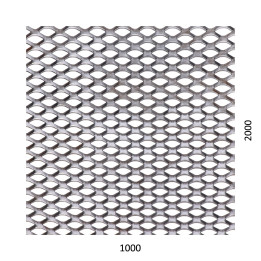 Tahokov Fe kosočtverečné oko 22 x 12 mm (můstek 2 mm), (1000 x 2000 x 1,5 mm)