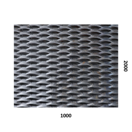 Tahokov Fe šestihranné oko 47 x 13 mm, můstek 5 mm (1000 x 2000 x 3 mm)