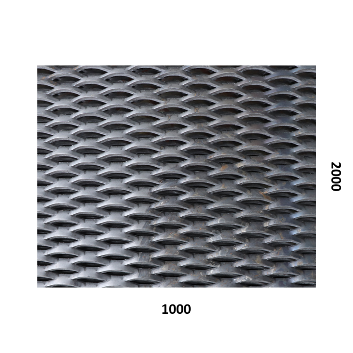 Tahokov Fe šestihranné oko 47 x 13 mm, můstek 5 mm (1000 x 2000 x 3 mm)