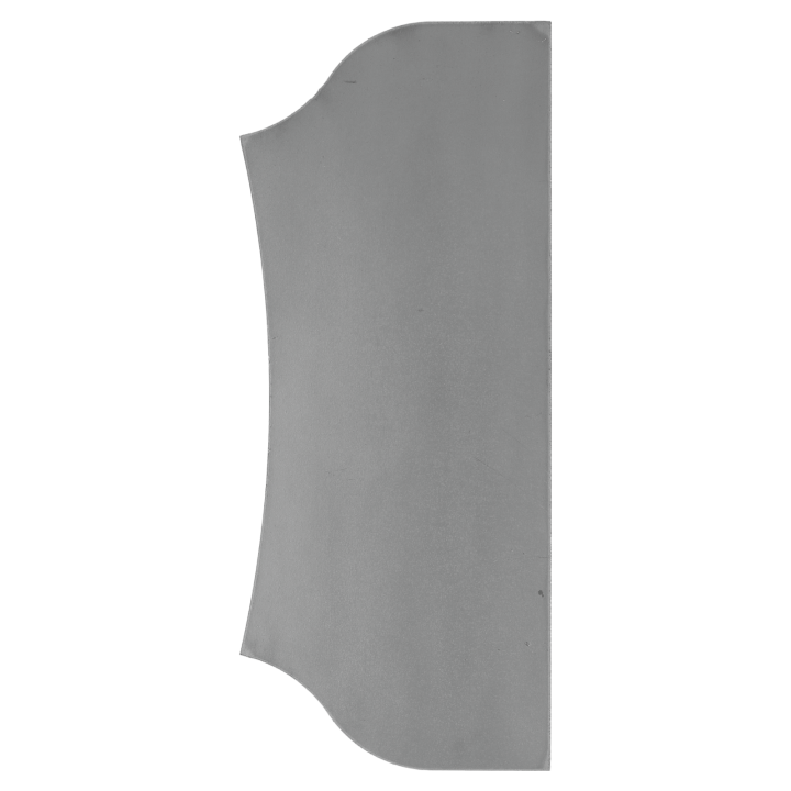 Štítek bez otvorů H 250 x L 104 mm, tloušťka 3 mm