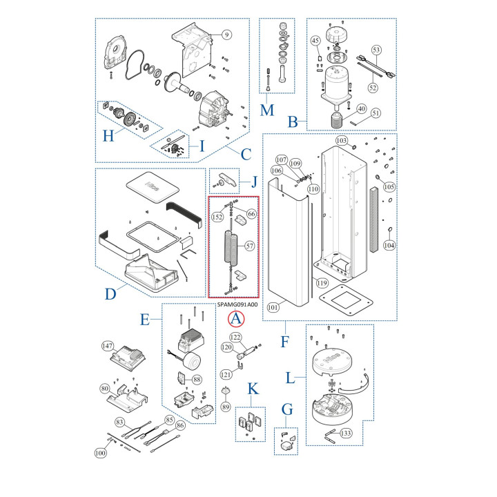 Sada pružiny pro M3BAR / M5BAR (SPAMG091A00)