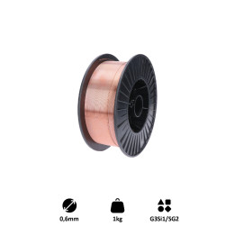 Drát svařovací 0,6 mm MIG-MAG (CO2) G3Si1/SG2 1 kg