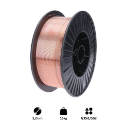 Drát svařovací 1,2 mm MIG-MAG (CO2) G3Si1/SG2 15 kg