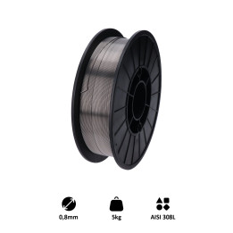 Svařovací drát AISI 308L 0,8 mm MIG-MAG nerez 5 kg