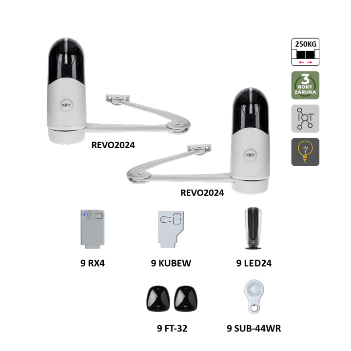 REVOKIT pro dvoukřídlovou bránu do 2,3 m / křídlo