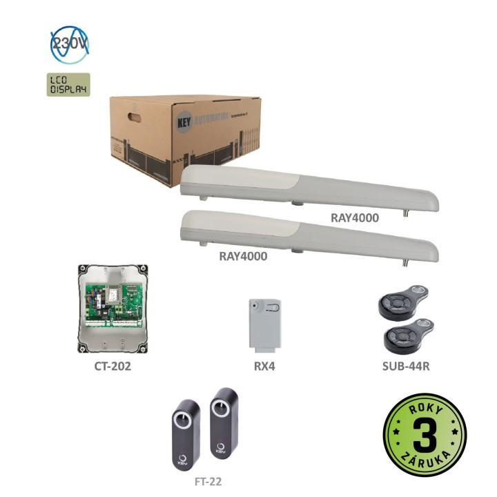 Sestava RAYKIT pro dvoukřídlovou bránu do 4 m / křídlo