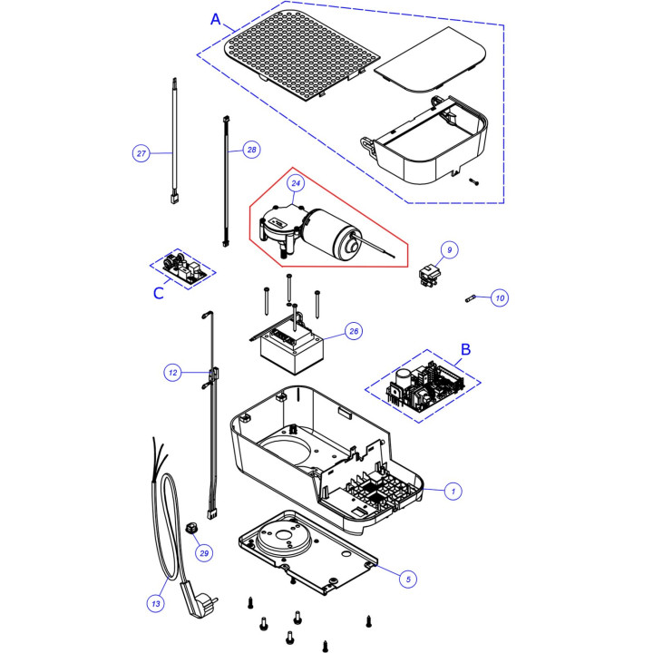 Redukční motor pro SPIDO1000 (MGDC02300)