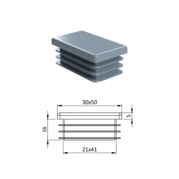 Krytka plastová 30 x 50 mm