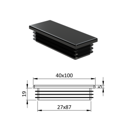 Krytka plastová 40 x 100 mm