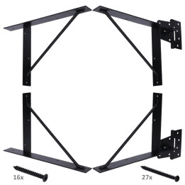 Kování rámové, kompletní set, RAL9005 matný