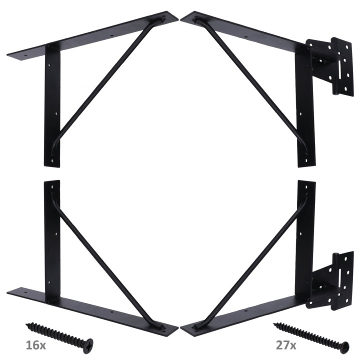 Kování rámové, kompletní set, RAL9005 matný