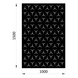Vypalovaný plech, vzor 9131, 1000x1500x2,0mm, bez povrchové úpravy