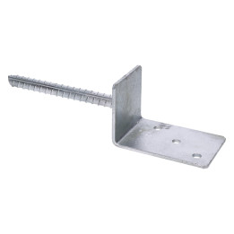 Patka sloupku L 84x130x324mm, 5mm žárový pozink, průměr nohy 18mm, počet děr o průměru 11mm 3ks