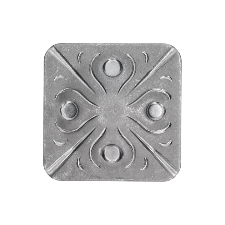 Ozdobná rozeta 3D, 76x76x2mm, výška 7mm, výlisek