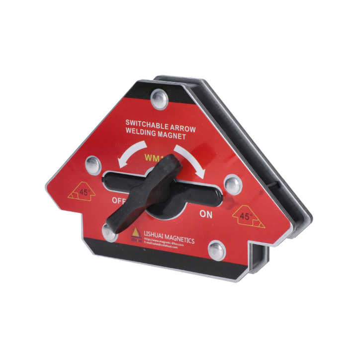 Svařovací magnet 80 kg, měřící úhly 45, 90, 135, neodymový