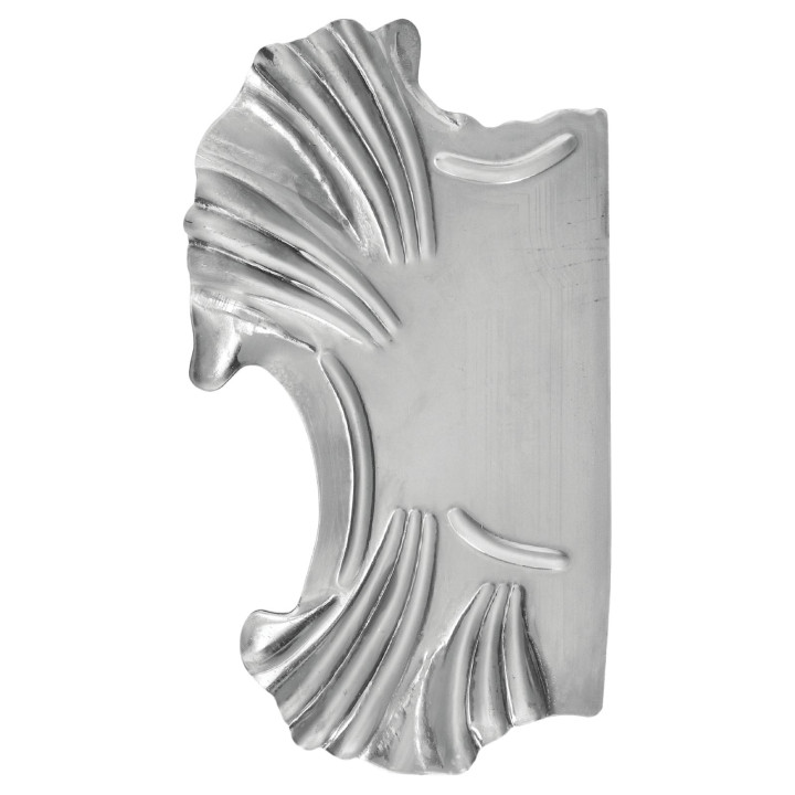 Štít 270x165x2 mm bez otvorů, zdobený, levý