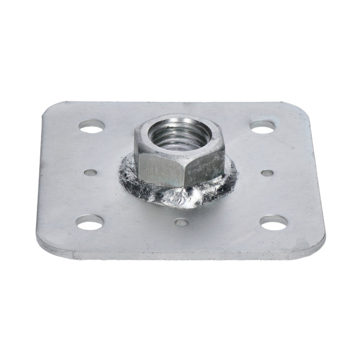 Horní deska 110x110 s maticí M24 žárový pozink výška 23 mm patka pilíře