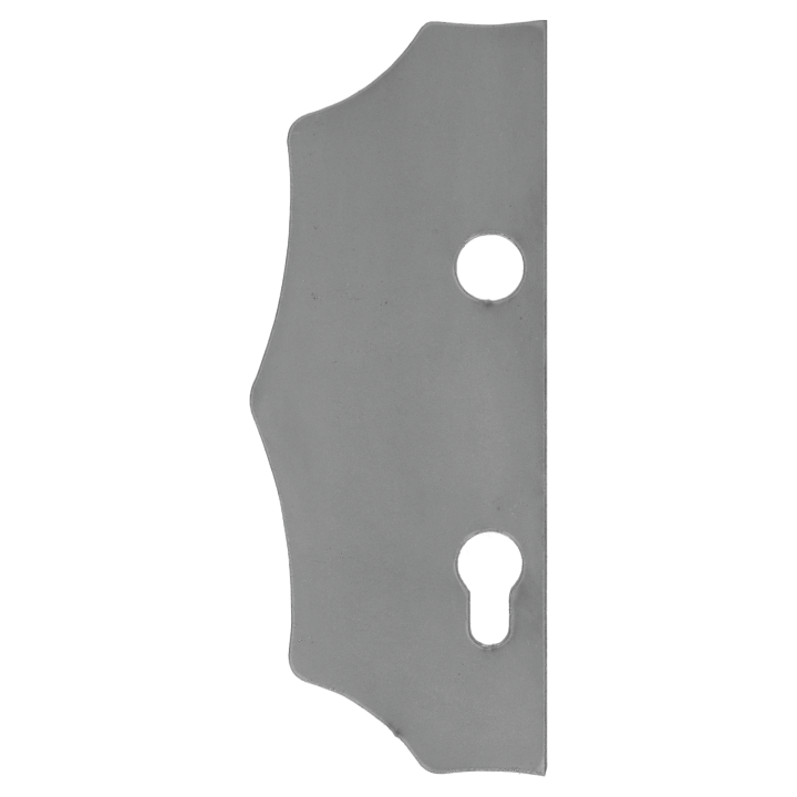 Štít s otvory 230 x 93 x 3 mm, rozteč 90 mm, otvor na kliku ø 19,5 mm, hladký, oboustranný (levý i pravý), pro zámek ZM90/80