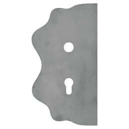 Štít 250 x 135 x 3 mm s otvory, rozteč 72 mm, otvor pro kliku ø 19,5 mm, hladký, oboustranný (levý i pravý), pro zámek ZMH331