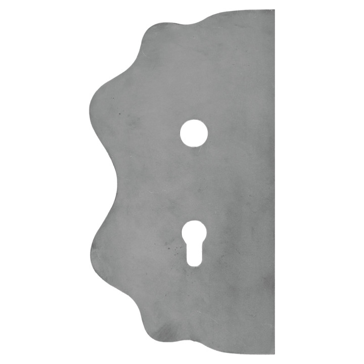 Štít 250 x 135 x 3 mm s otvory, rozteč 72 mm, otvor pro kliku ø 19,5 mm, hladký, oboustranný (levý i pravý), pro zámek ZMH331