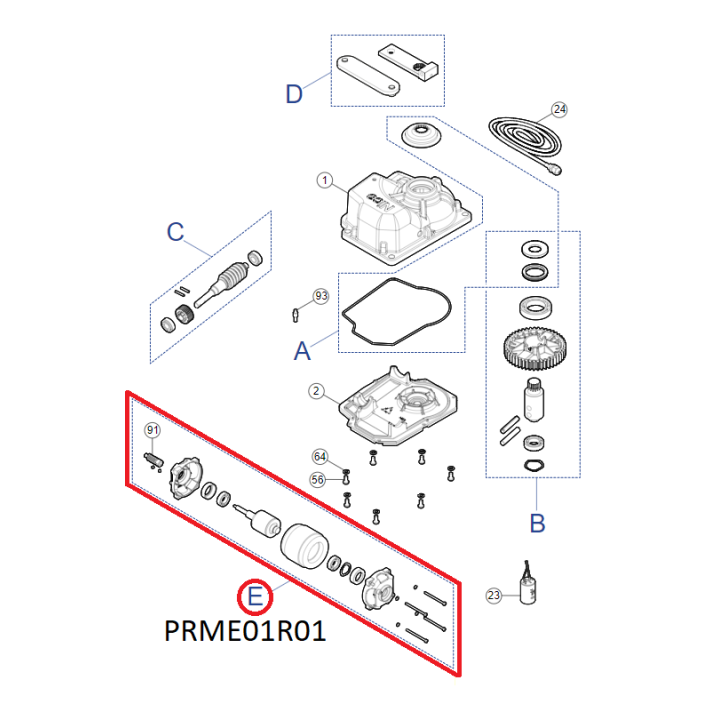 Sada elektromotoru pro METRO3000R01/ME3010 (PRME01R01)