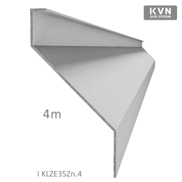 Z-profil lamela 4000 mm, pozink, s vyztuženou hranou 10 mm