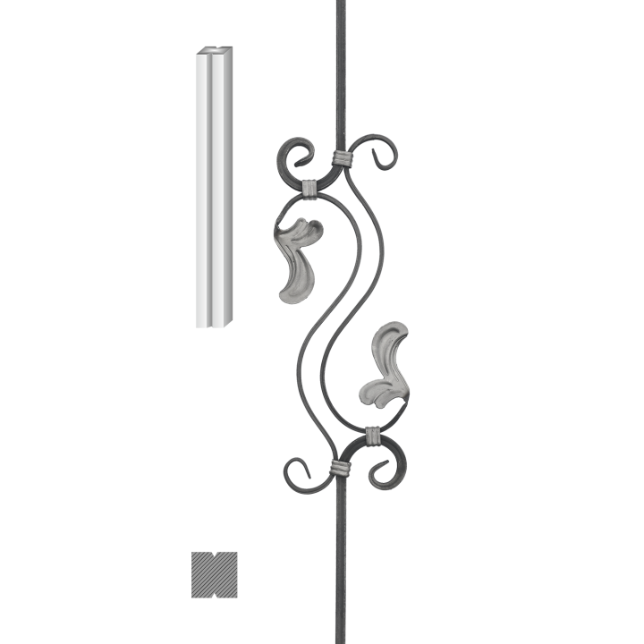 Tyč 12 x 12 x 960 mm (ornament 440 x 150 mm)