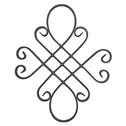 Ornament 400 x 410 mm, 16 x 8 mm