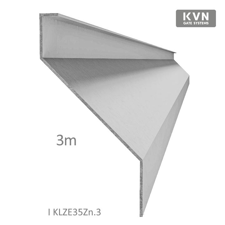 Z-profil lamela 3000 mm, pozink s vyztuženou hranou 10 mm