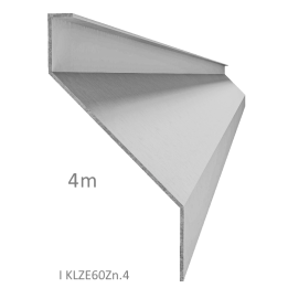 Z-profil lamela 4000 mm, pozink s vyztuženou hranou 10 mm