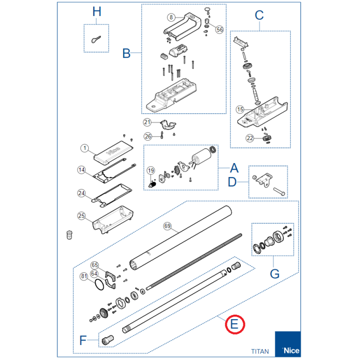 Kompletní kit pístu s trubkou SPAMG206A00 pro TTN6024