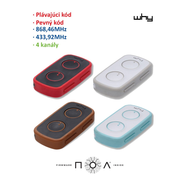 Vysílač Evo2 NOA 4kanál 433/868MHz pevný/plovoucí kód
