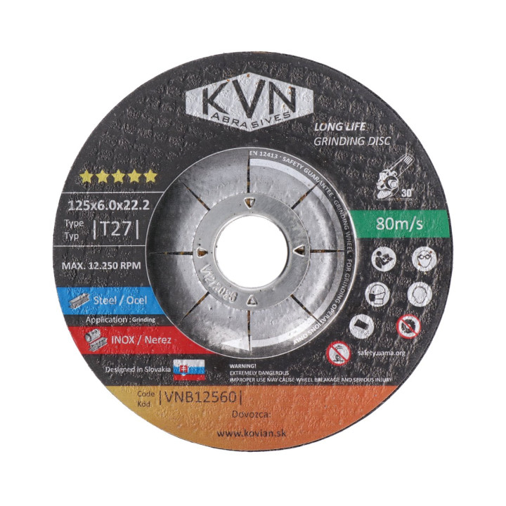 Profesionální brusný kotouč na nerez x 6 x 22,2 mm