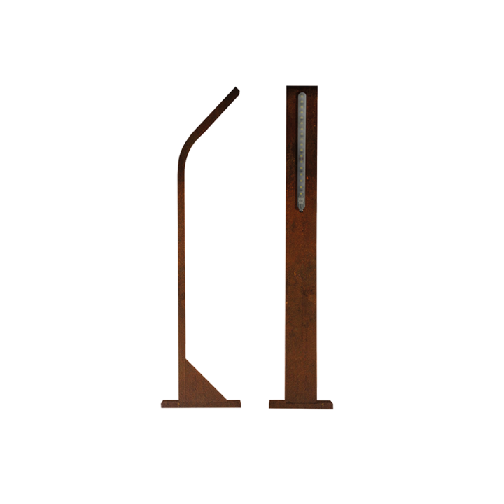 Venkovní LED osvětlení STIK S DOWN, barva CORTEN, H-404 mm