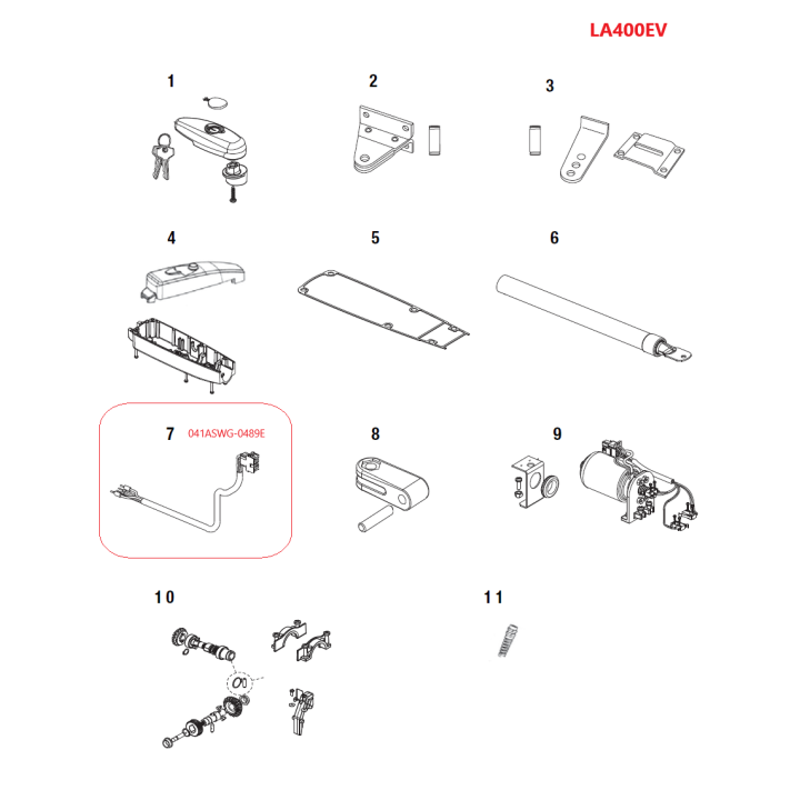 Vodič s napájecími konektory, 3 m, 24 V (041ASWG-0489E)