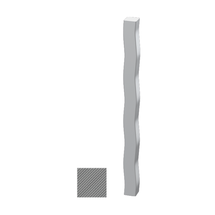 Tyč čtvercová plná 14x14 mm černá S235, okovaná na dvou protilehlých stranách (L=6000mm)