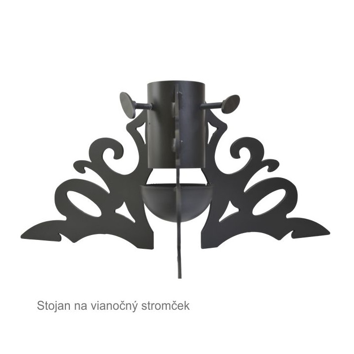 Stojan na vánoční stromeček MODERN, černý, 500x500x230mm