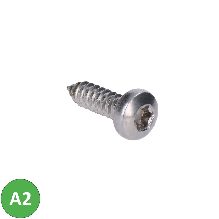 Nerezový vrut samořezný 6,3x22 mm půlkulatá hlava, TX30, (DIN7981C/A2/AISI304), balení 500 ks, ISO 14585