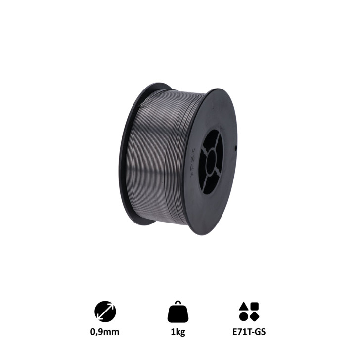 Svařovací drát FLUX 0.9 mm, 1 kg, metoda MIG (Flux / FCAW)