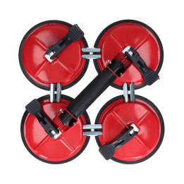 Přísavka na sklo do 200 kg, excentrická, hliník, průměr 120 mm, počet přísavek 4