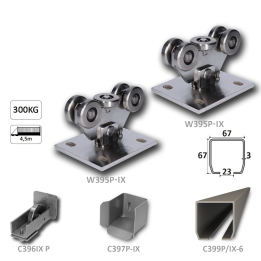 Samonos do 300 kg/4,5 m, profil 67 x 67 x 3 mm, nerez