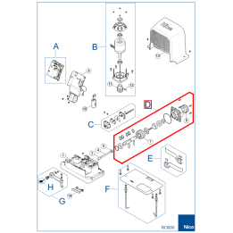 Hlavní hřídel s koly (SPAMG603B00A) RO600